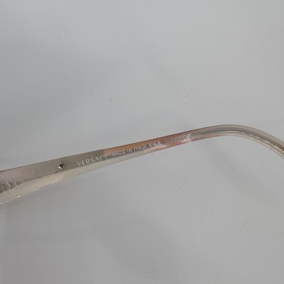 Versace Prescription Rose Gold  and Brown Rectangular Glasses - Picture 5 of 5